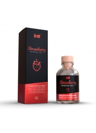 Массажный гель с ароматом клубники Strawberry - 30 мл. - INTT - купить с доставкой в Ачинске