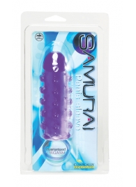 Закрытая фиолетовая насадка с пупырышками SAMURAI PENIS SLEEVE PURPLE - 14,5 см. - NMC - в Ачинске купить с доставкой