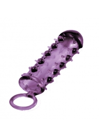 Закрытая фиолетовая насадка с пупырышками SAMURAI PENIS SLEEVE PURPLE - 14,5 см. - NMC - в Ачинске купить с доставкой