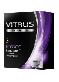 Презервативы с утолщенной стенкой VITALIS PREMIUM strong - 3 шт. - Vitalis - купить с доставкой в Ачинске