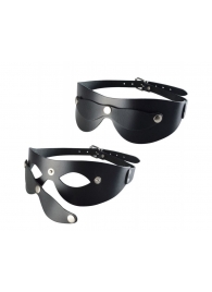 Черная кожаная маска  Новичок - Sitabella - купить с доставкой в Ачинске