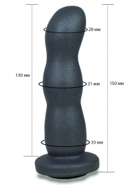 Черная анальная рельефная насадка-фаллоимитатор - 15 см. - LOVETOY (А-Полимер) - купить с доставкой в Ачинске