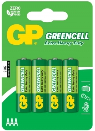 Батарейки солевые GP GreenCell AAA/R03G - 4 шт. - Элементы питания - купить с доставкой в Ачинске