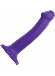 Фиолетовый фаллоимитатор-насадка Strap-On-Me Dildo Dual Density size M - 18 см. - Strap-on-me - купить с доставкой в Ачинске