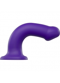 Фиолетовый фаллоимитатор-насадка Strap-On-Me Dildo Dual Density size L - 19 см. - Strap-on-me - купить с доставкой в Ачинске