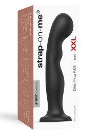 Черная насадка Strap-On-Me Dildo Plug P G size XXL - Strap-on-me - купить с доставкой в Ачинске