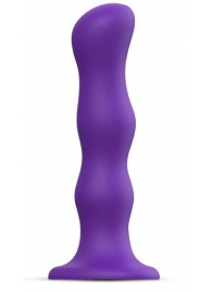 Фиолетовая насадка Strap-On-Me Dildo Geisha Balls size M - Strap-on-me - купить с доставкой в Ачинске