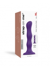 Фиолетовая насадка Strap-On-Me Dildo Geisha Balls size XL - Strap-on-me - купить с доставкой в Ачинске