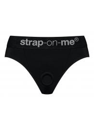 Черные трусики для насадок Heroine Lingerie Harness - size S - Strap-on-me - купить с доставкой в Ачинске