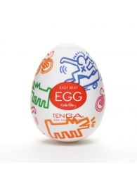 Мастурбатор-яйцо Keith Haring EGG STREET - Tenga - в Ачинске купить с доставкой