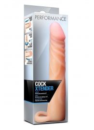 Телесная насадка на пенис Cock Xtender - 17,7 см. - Blush Novelties - в Ачинске купить с доставкой