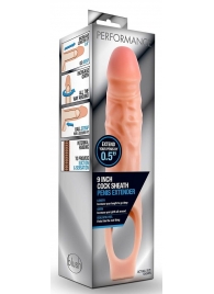 Телесная насадка на пенис 9 Inch Cock Sheath Extender - 22,2 см. - Blush Novelties - в Ачинске купить с доставкой