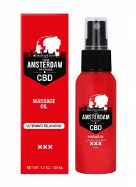 Стимулирующее массажное масло CBD from Amsterdam Massage Oil - 50 мл. - Shots Media BV - купить с доставкой в Ачинске