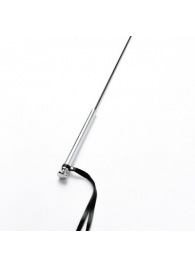 Черный кожаный стек с гладкой ручкой - 55 см. - Crazy Handmade - купить с доставкой в Ачинске