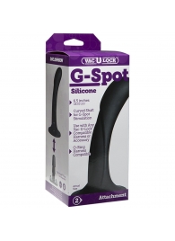 Черная изогнутая насадка Vac-U-Lock G-Spot - 16,5 см. - Doc Johnson - купить с доставкой в Ачинске