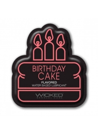 Лубрикант на водной основе со вкусом торта с кремом Wicked Aqua Birthday cake - 3 мл. - Wicked - купить с доставкой в Ачинске