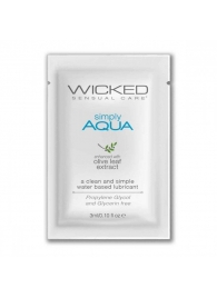 Легкий лубрикант на водной основе Wicked Simply AQUA - 3 мл. - Wicked - купить с доставкой в Ачинске