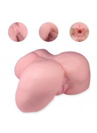 Реалистичный мастурбатор-полуторс с 2 рабочими отверстиями - S-HANDE - в Ачинске купить с доставкой