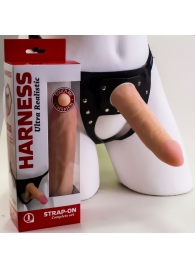Страпон Харнесс из трусиков и насадки-фаллоса - 17,5 см. - LOVETOY (А-Полимер) - купить с доставкой в Ачинске