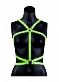 Портупея Body Harness с неоновым эффектом - размер L-XL - Shots Media BV - купить с доставкой в Ачинске