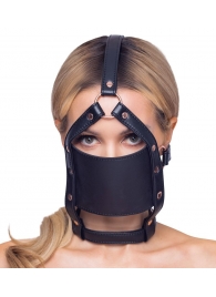 Черный намордник с кляпом-шаром Head Harness With A Gag - Orion - купить с доставкой в Ачинске