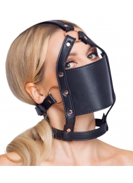 Черный намордник с кляпом-шаром Head Harness With A Gag - Orion - купить с доставкой в Ачинске