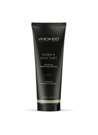 Массажный легкий крем WICKED Sage plus Sea Salt - 120 мл. - Wicked - купить с доставкой в Ачинске