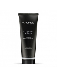 Массажный легкий крем WICKED Stripped plus Bare - 120 мл. - Wicked - купить с доставкой в Ачинске