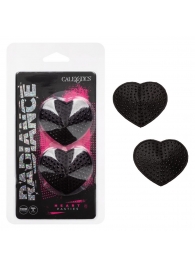 Черные пэстисы в форме сердечек Heart Pasties - California Exotic Novelties - купить с доставкой в Ачинске