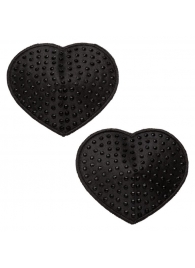 Черные пэстисы в форме сердечек Heart Pasties - California Exotic Novelties - купить с доставкой в Ачинске