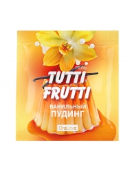 Пробник гель-смазки Tutti-frutti со вкусом ванильного пудинга - 4 гр. - Биоритм - купить с доставкой в Ачинске