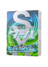 Презервативы Sagami Xtreme Mint с ароматом мяты - 3 шт. - Sagami - купить с доставкой в Ачинске