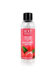 Массажное масло Sexy Sweet Nectar Lychee с феромонами и ароматом личи - 75 мл. - Биоритм - купить с доставкой в Ачинске