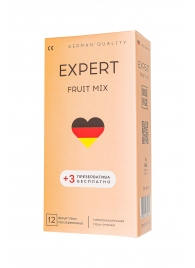 Ароматизированные презервативы EXPERT Fruit Mix - 12 шт.(+3 в подарок) - Expert - купить с доставкой в Ачинске
