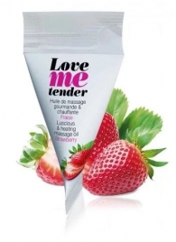 Съедобное согревающее массажное масло Love Me Tender Strawberry с ароматом клубники - 10 мл. - Love to Love - купить с доставкой в Ачинске