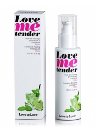Съедобное согревающее массажное масло Love Me Tender Mojito с ароматом мохито - 100 мл. - Love to Love - купить с доставкой в Ачинске