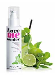 Съедобное согревающее массажное масло Love Me Tender Mojito с ароматом мохито - 100 мл. - Love to Love - купить с доставкой в Ачинске