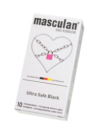 Ультрапрочные презервативы Masculan Ultra Safe Black - 10 шт. - Masculan - купить с доставкой в Ачинске