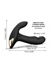 Черный вибромассажер простаты Multi P-Joy с 3 моторами - Dorcel - в Ачинске купить с доставкой