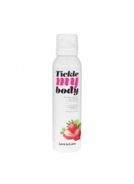 Массажная хрустящая пенка Tickle My Body Strawberry с ароматом клубники - 150 мл. - Love to Love - купить с доставкой в Ачинске