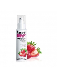 Съедобное согревающее массажное масло Love Me Tender Strawberry с ароматом клубники - 100 мл. - Love to Love - купить с доставкой в Ачинске