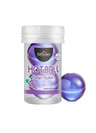 Лубрикант на масляной основе Hot Ball Beija Muito с ароматом винограда (2 шарика по 3 гр.) - HotFlowers - купить с доставкой в Ачинске