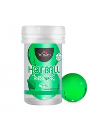 Лубрикант на масляной основе Hot Ball Beija Muito с ароматом мяты (2 шарика по 3 гр.) - HotFlowers - купить с доставкой в Ачинске