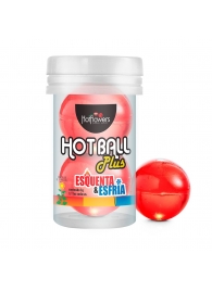Лубрикант на масляной основе Hot Ball Plus с охлаждающе-разогревающим эффектом (2 шарика по 3 гр.) - HotFlowers - купить с доставкой в Ачинске