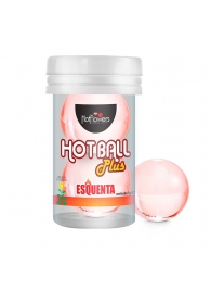 Лубрикант на масляной основе Hot Ball Plus с разогревающим эффектом (2 шарика по 3 гр.) - HotFlowers - купить с доставкой в Ачинске