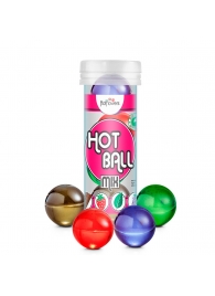 Ароматизированный лубрикант Hot Ball Mix на масляной основе (4 шарика по 3 гр.) - HotFlowers - купить с доставкой в Ачинске