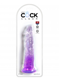 Фиолетовый фаллоимитатор на присоске 8’’ Cock - 21,8 см. - Pipedream