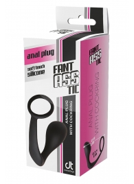 Черное эрекционное кольцо с анальной пробкой Anal Plug With Cockring - Dream Toys - в Ачинске купить с доставкой