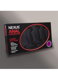 Набор из 3 массажеров простаты чёрного цвета NEXUS ANAL STARTER KIT - Nexus Range - в Ачинске купить с доставкой