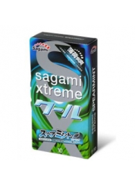 Презервативы Sagami Xtreme Mint с ароматом мяты - 10 шт. - Sagami - купить с доставкой в Ачинске